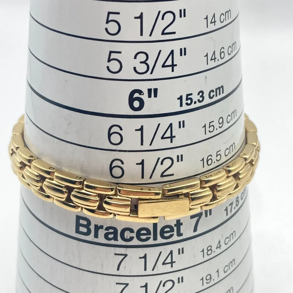 Armitron Now Women's Watch 17mm Gold Tone Blue Dial Faceted New Battery 6.75